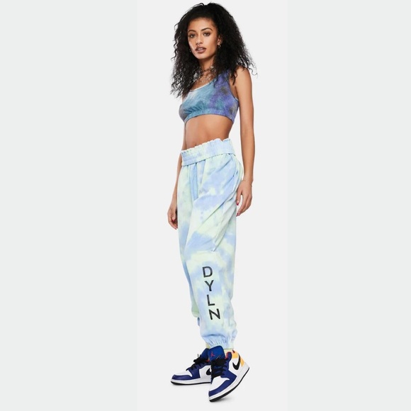 By DYLN Hudson Tie Dye Track Pants - Picture 3 of 12